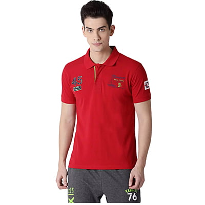 Actimaxx Lucas Fashion Cherry Red Polo T-Shirt (AX614) - Stylish Elegance and Unmatched Comfort