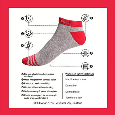 One8 No Show Socks (OLS01) - 3pc Combo | InnerMan
