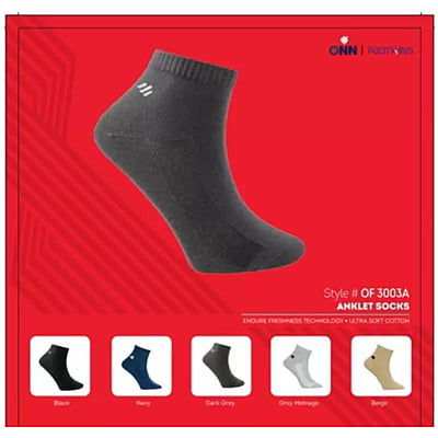 ONN Solid Ankle Length Sock for Men