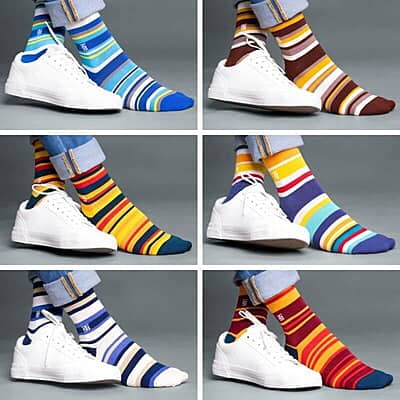 SockSoho - STRIPE GIFT BOX - PACK OF 6 SockSoho - STRIPE GIFT BOX - PACK OF 6