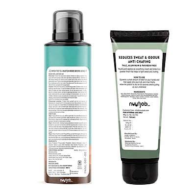 Nuutjob - Nuutjob Hair Removal Foam Spray & Nuutguard Liquid Powder Combo - Quick 200gm+100gm Nuutjob - Nuutjob Hair Removal Foam Spray & Nuutguard Liquid Powder Combo - Quick 200gm+100gm