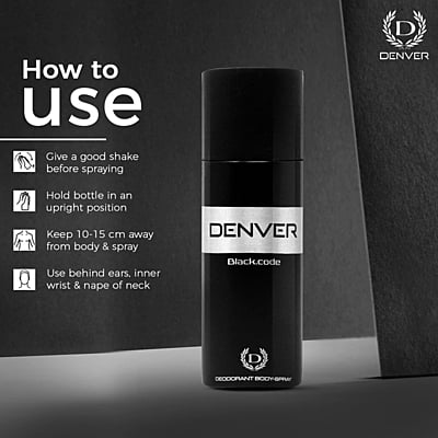 Denver Deo BlackCode Body Spray - 200ML | InnerMan Denver Deo BlackCode Body Spray - 200ML | InnerMan