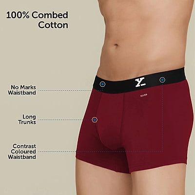 Xyxx Aero Silver Cotton Trunks for Men (R36), the perfect blend of style and comfort