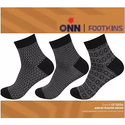 ONN Printed Ankle Length Socks for Men
